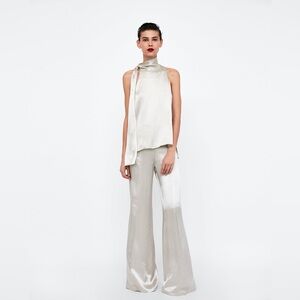 Zara Wide Leg Satin Effect Pants